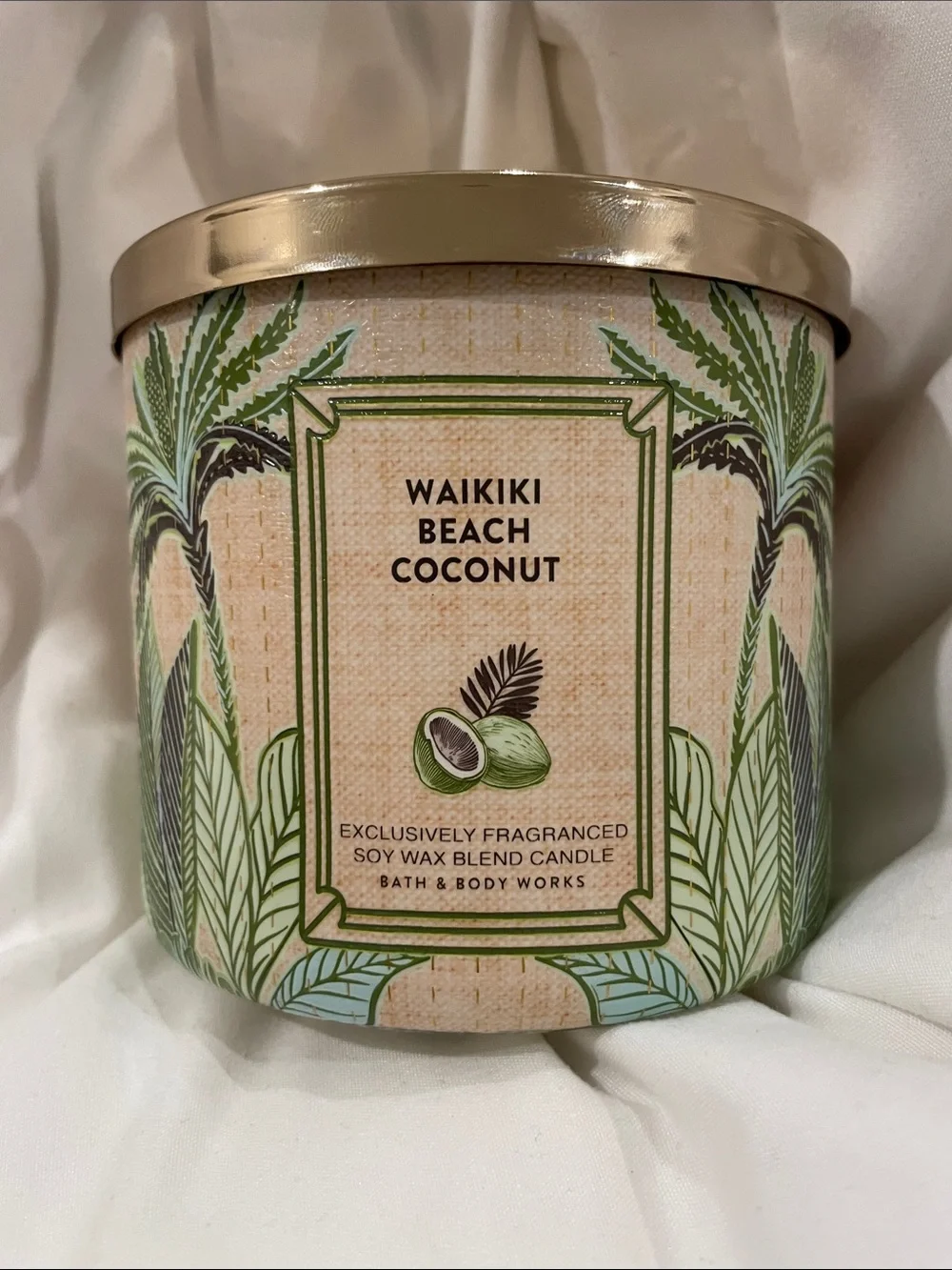 BBW Waikiki Beach Coconut 3 Wick Candle